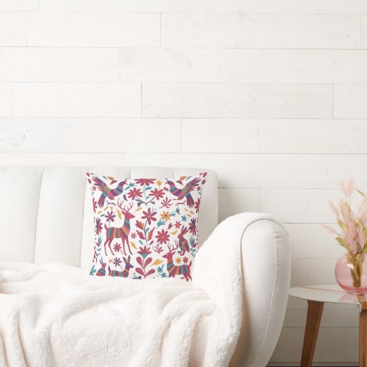 Otomi Mexican Decorative Throw Pillow  クッション (ソファ)