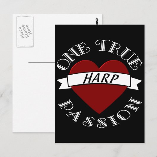 OTP：ハープ ポストカード (正面/裏面)