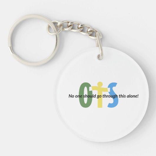 OTSキーチェーン誰もこれを単独で通過するべきではない キーホルダー (正面)