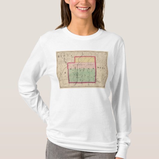 Otsego郡、ミシガン州の地図 Tシャツ (正面)
