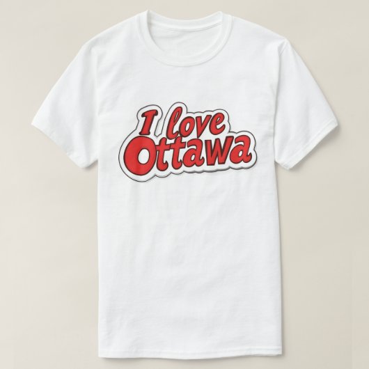  Ottawaラブ グラフィック Tシャツ (デザイン正面)