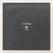 Ottawa ガラスコースター (正面)