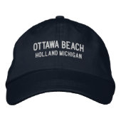 Ottawa Beach Michigan Embroidered Baseball Hat 刺繍入りキャップ (正面)