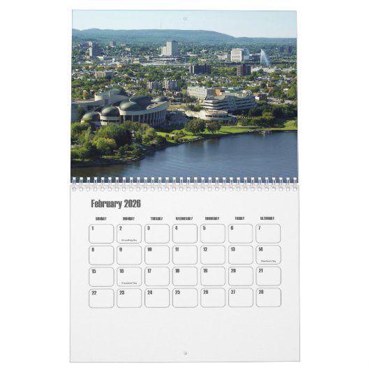 Ottawa-Canada Calendar カレンダー (2月 2026)