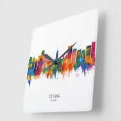 Ottawa Canada Skyline スクエア壁時計 (傾斜)