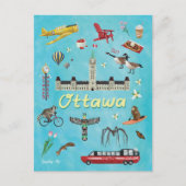 Ottawa Canada Summer Greetings ポストカード (正面)