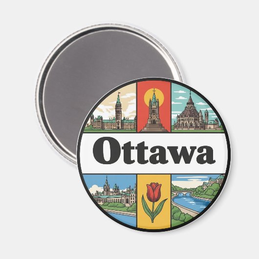 Ottawa Canada Travel マグネット (正面/裏面)