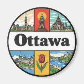Ottawa Canada Travel マグネット (正面)