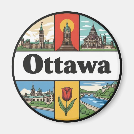 Ottawa Canada Travel マグネット (正面)