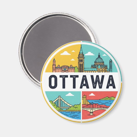 Ottawa Canada Travel マグネット (正面/裏面)