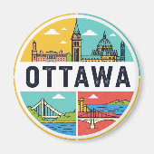 Ottawa Canada Travel マグネット (正面)