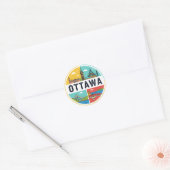 Ottawa Canada Travel ラウンドシール (封筒)