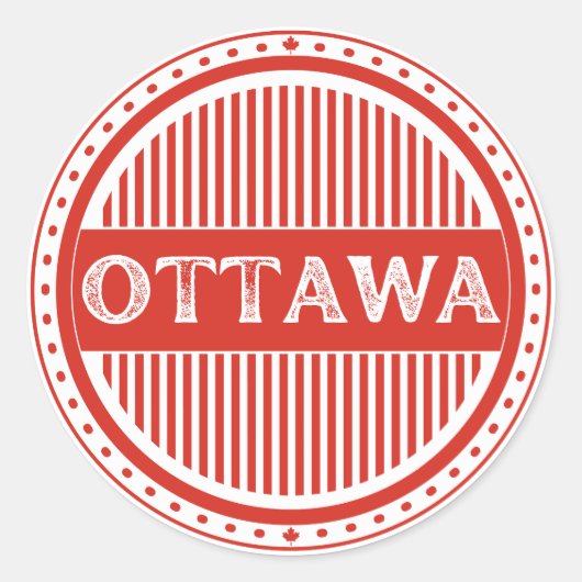Ottawa City Pride Emblem – Canadian Identity ラウンドシール (正面)