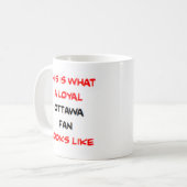 ottawa fan, loyal コーヒーマグカップ (正面左)