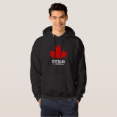 Ottawa Quebec Canada Maple Leaf Canadian Flag Skyl パーカ (正面フル)