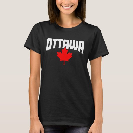 Ottawa Quebec Maple Leaf Canada Canadian Flag Prid Tシャツ (正面)