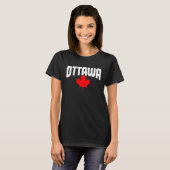 Ottawa Quebec Maple Leaf Canada Canadian Flag Prid Tシャツ (正面フル)