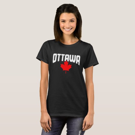 Ottawa Quebec Maple Leaf Canada Canadian Flag Prid Tシャツ (正面フル)