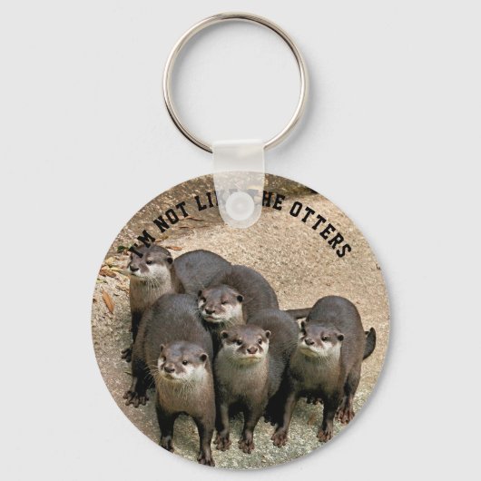 Otterおもしろい引用文私はOtters写真のようではない キーホルダー (正面)
