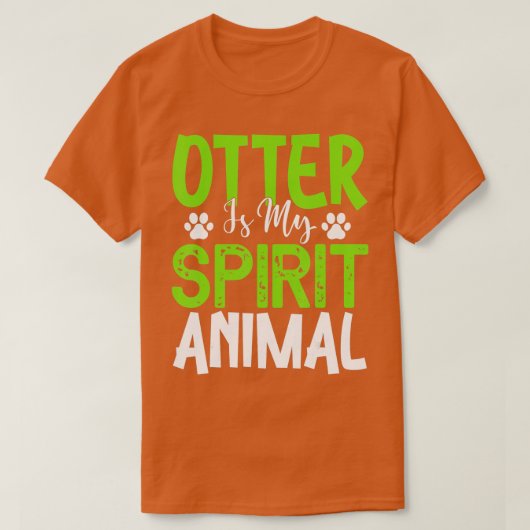 Otterは私の精神の動物である – Ottersの恋人 Tシャツ (デザイン正面)