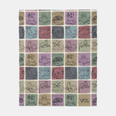 Otterギフト毛布ヴィンテージOtter恋人スロー フリースブランケット (正面)