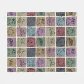 Otterギフト毛布ヴィンテージOtter恋人スロー フリースブランケット (正面(横))