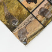 Otterフォトコラージュ小フリースブランケット フリースブランケット (角)