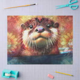 Otterフローラティール（緑がかった色）オレンジオータズデクページ 薄葉紙