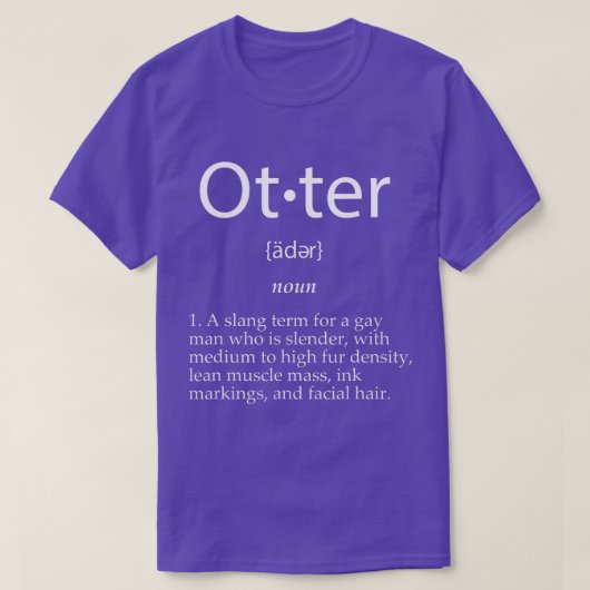 Otter定義おもしろいかわいいゲイ男GagギフトL Tシャツ (デザイン正面)