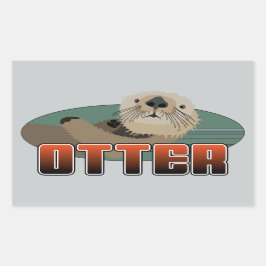 OTTER矩形ステッカー 長方形シール