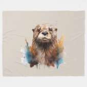 Otter  フリースブランケット (正面(横))