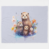 Otter  フリースブランケット (正面(横))