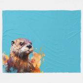Otter フリースブランケット (正面(横))