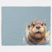 Otter  フリースブランケット (正面(横))