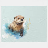 Otter フリースブランケット (正面(横))