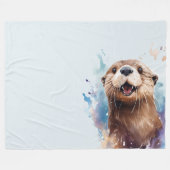 Otter  フリースブランケット (正面(横))