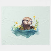 Otter  フリースブランケット (正面(横))