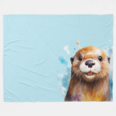 Otter  フリースブランケット (正面(横))
