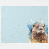 Otter  フリースブランケット (正面(横))