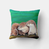 Otter 最高の Friends絵画の クッション (裏面)