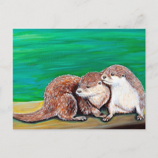 Otter 最高の Friends絵画の ポストカード (正面)
