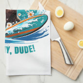 Otter 841サーフィンOtter Sheサーフボードオッテを盗む キッチンタオル (四つ折り)