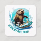 Otter 841サーフィンOtter Sheサーフボードオッテを盗む スクエア名刺 (正面)