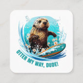 Otter 841サーフィンOtter Sheサーフボードオッテを盗む スクエア名刺 (裏面)