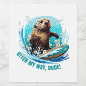 Otter 841サーフィンOtter Sheサーフボードオッテを盗む ワインラベル (シングルラベル)