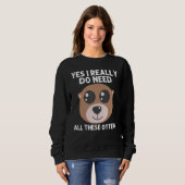 Otter Animal For Men Women Sea Otter Mammals スウェットシャツ (正面フル)