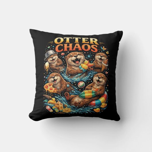 Otter Chaos クッション (正面)