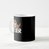 Otter Chaos Funny Animal Lover Cute Pun Sayings Qu コーヒーマグカップ (正面左)