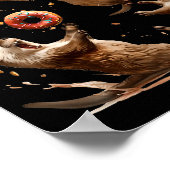 Otter Chaos Funny Bagel Fighting Sea Otters Pun An ポスター (角)
