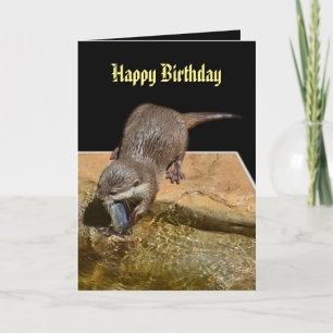 Otter Dimensional Art誕生日 カード